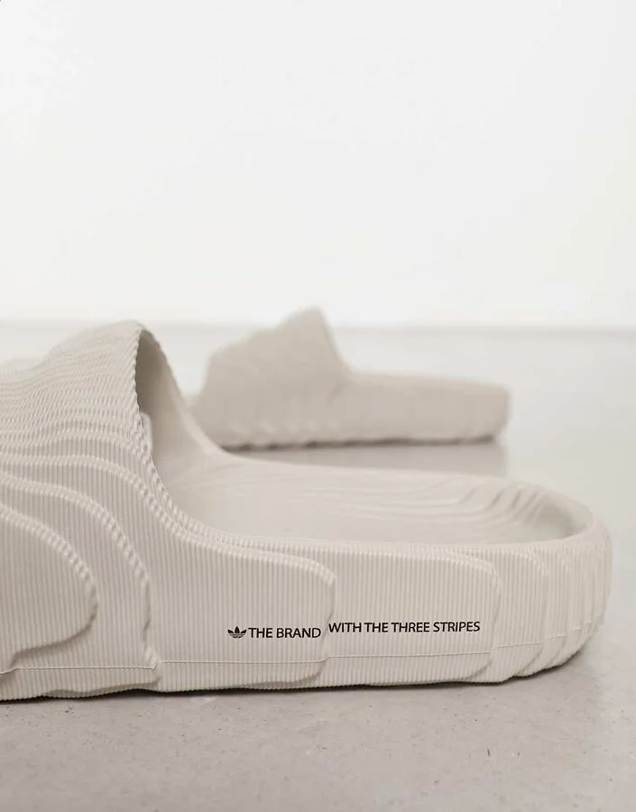 adidas Originals Adilette 22 slides in light brown - Image 3