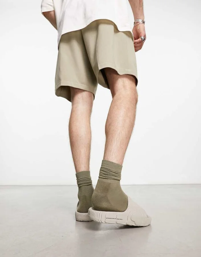 adidas Originals Adilette 22 slides in light brown - Image 4
