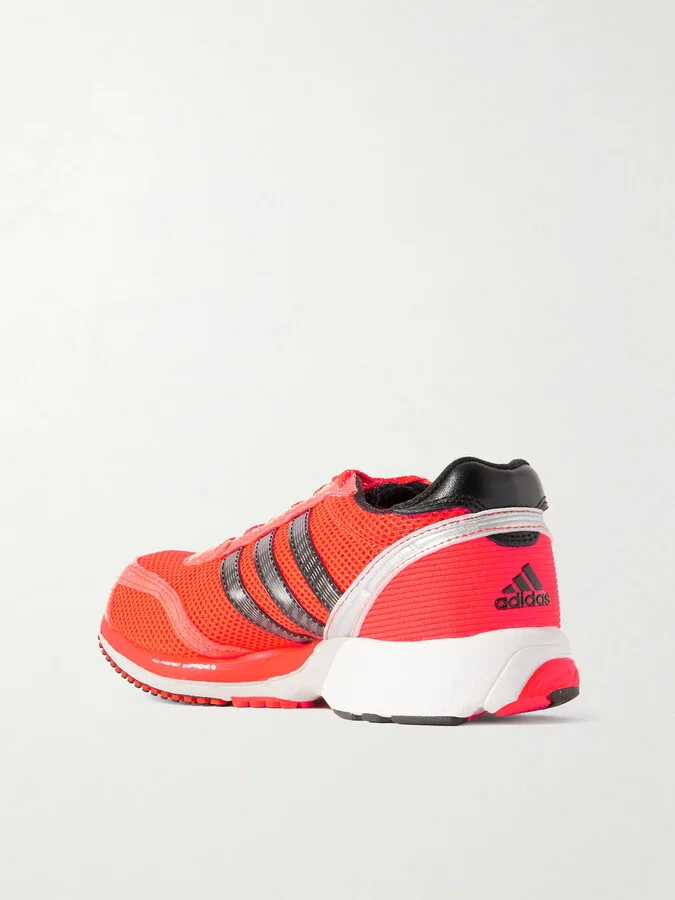 adidas Originals - Adizero Adios Og Rubber-trimmed Mesh Sneakers - Red - Image 3