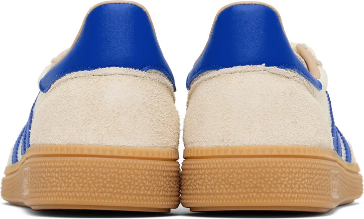 adidas Originals Beige & Blue Handball Spezial Sneakers - Image 2