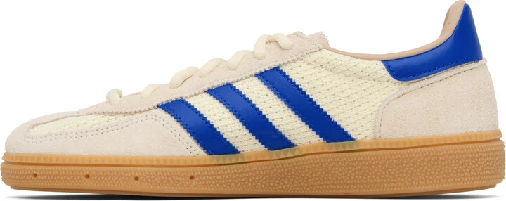 adidas Originals Beige & Blue Handball Spezial Sneakers - Image 3