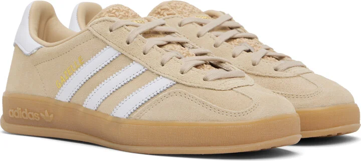 adidas Originals Beige Gazelle Indoor Sneakers - Image 4