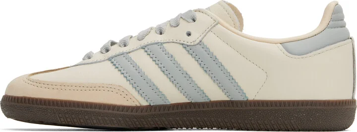 adidas Originals Beige & Gray Samba OG Sneakers - Image 3