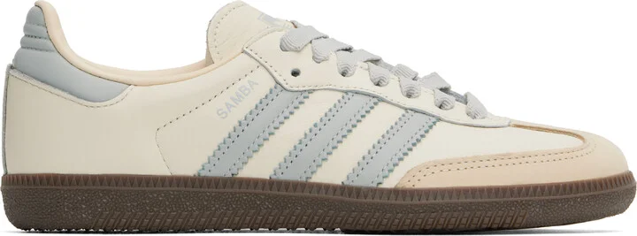 adidas Originals Beige & Gray Samba OG Sneakers