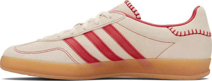 adidas Originals Beige & Red Gazelle Indoor Sneakers - Image 3