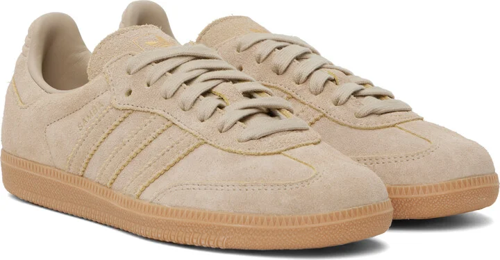 adidas Originals Beige Samba OG Sneakers - Image 4