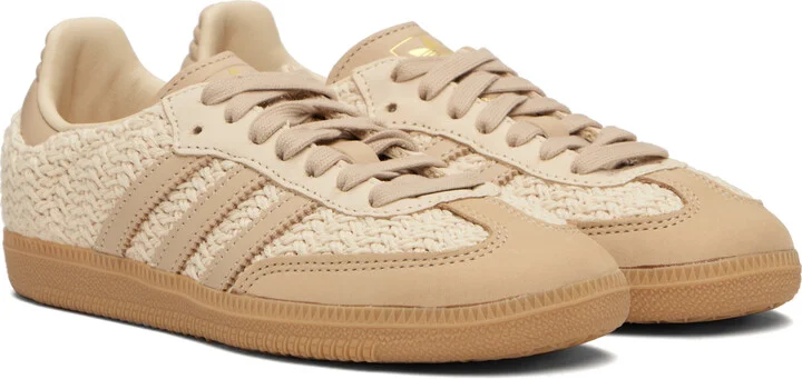 adidas Originals Beige Samba OG Sneakers - Image 4