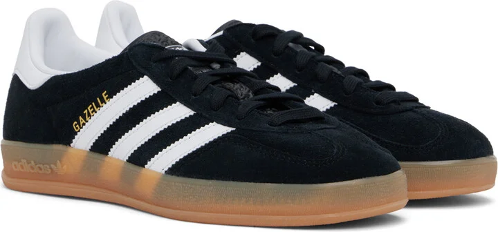 adidas Originals Black Gazelle Indoor Sneakers - Image 4