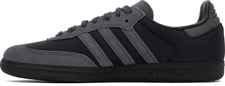 adidas Originals Black & Gray Samba OG Sneakers - Image 3