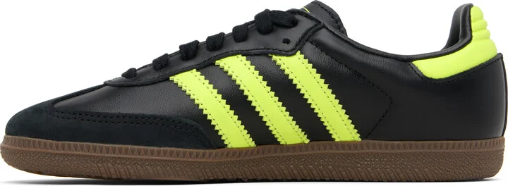 adidas Originals Black & Green Samba OG Sneakers - Image 3