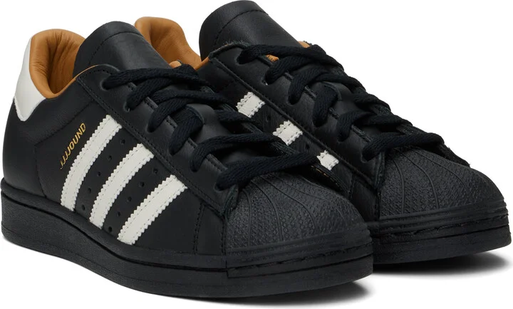 adidas Originals Black JJJJound Edition Superstar Sneakers - Image 4
