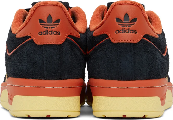 adidas Originals Black & Orange Rivalry 86 Low Sneakers - Image 2