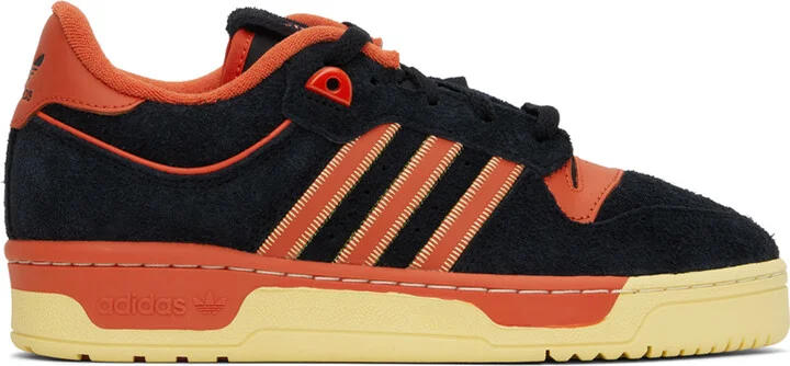adidas Originals Black & Orange Rivalry 86 Low Sneakers