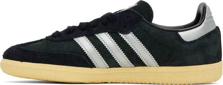 adidas Originals Black & Silver Samba OG Sneakers - Image 3