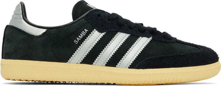 adidas Originals Black & Silver Samba OG Sneakers