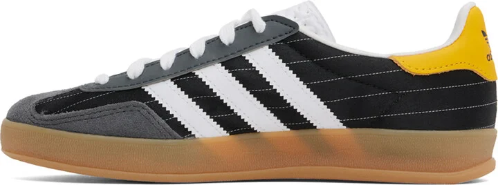 adidas Originals Black & White Gazelle Indoor Sneakers - Image 3