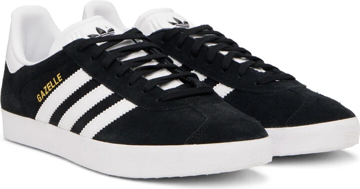 adidas Originals Black & White Gazelle Sneakers - Image 4