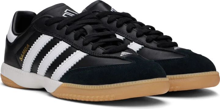 adidas Originals Black & White Samba MN Sneakers - Image 4