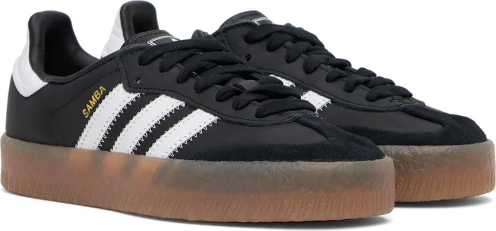 adidas Originals Black & White Sambae Sneakers - Image 4