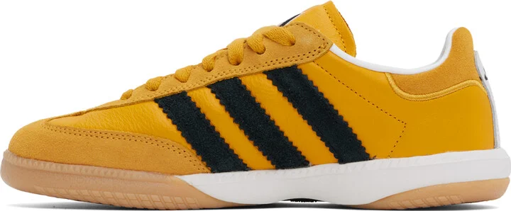 adidas Originals Black & Yellow Samba MN Sneakers - Image 3