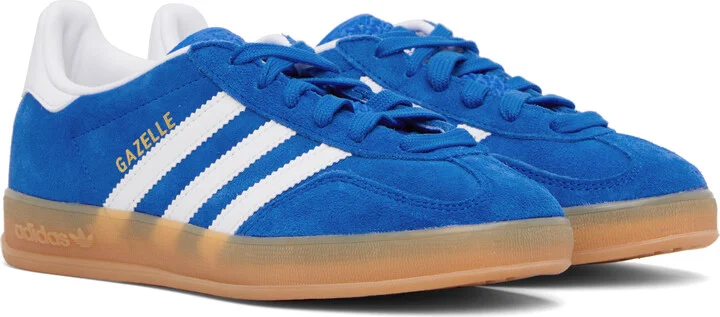 adidas Originals Blue Gazelle Indoor Sneakers - Image 4