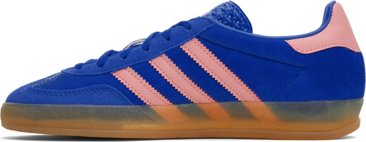 adidas Originals Blue & Pink Gazelle Indoor Sneakers - Image 3