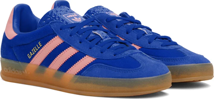 adidas Originals Blue & Pink Gazelle Indoor Sneakers - Image 4
