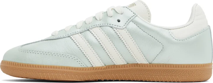 adidas Originals Blue & White Samba OG Sneakers - Image 3