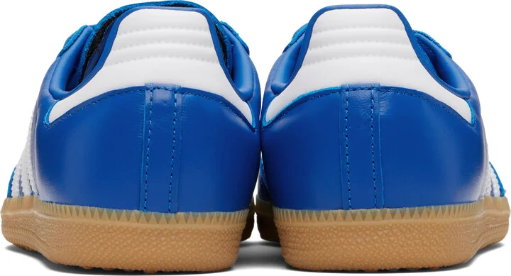 adidas Originals Blue & White Samba OG Sneakers - Image 2