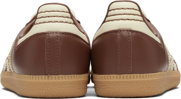 adidas Originals Brown & Off-White Samba OG Sneakers - Image 2