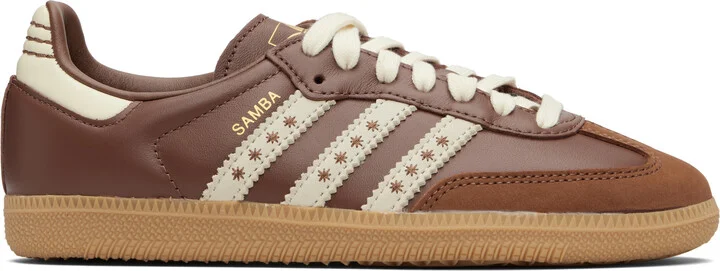 adidas Originals Brown & Off-White Samba OG Sneakers