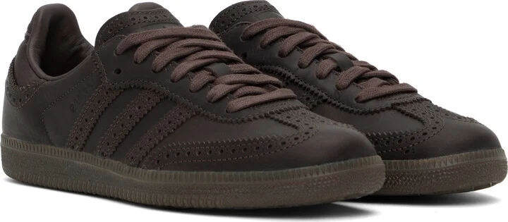 adidas Originals Brown Samba OG Sneakers - Image 4