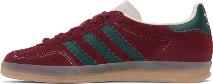 adidas Originals Burgundy Gazelle Indoor Sneakers - Image 3
