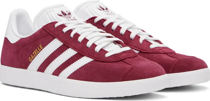 adidas Originals Burgundy Gazelle Sneakers - Image 4