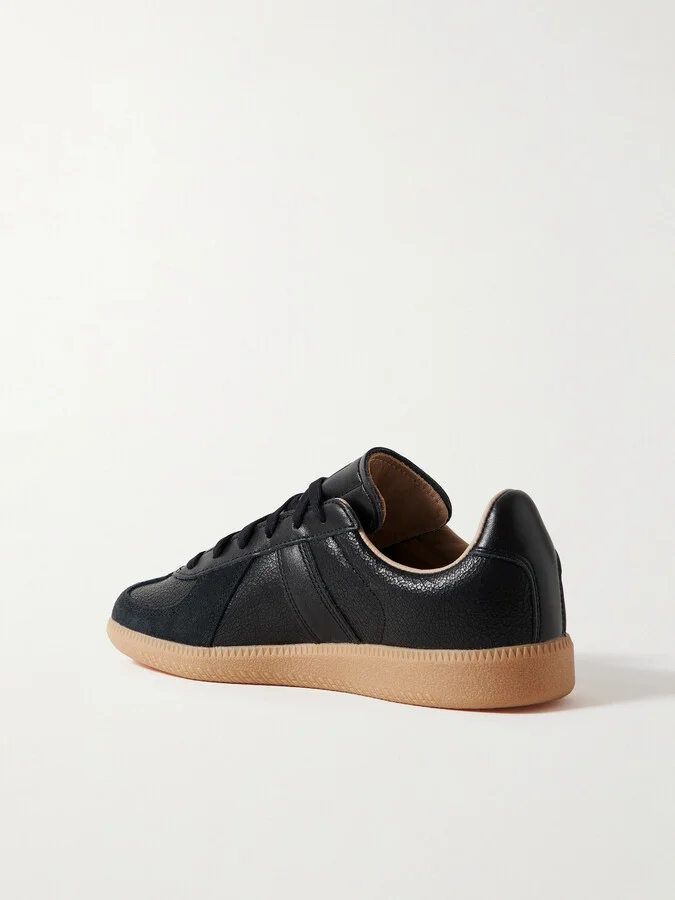 adidas Originals - Bw Army Lux Suede-trimmed Cracked-leather Sneakers - Black - Image 3