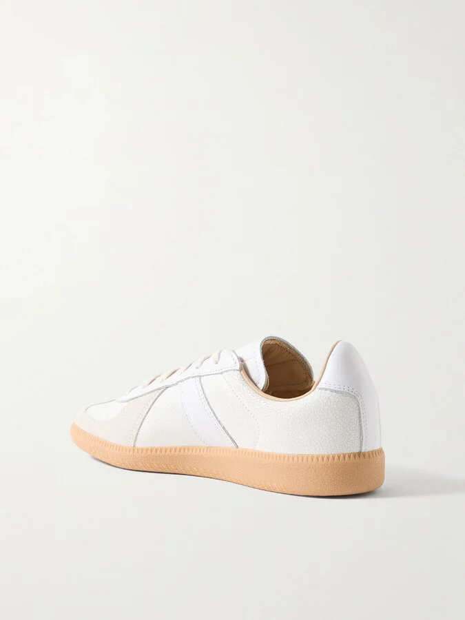 adidas Originals - Bw Army Lux Suede-trimmed Paneled Cracked-leather Sneakers - White - Image 3