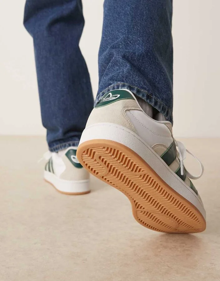 adidas Originals Campus 00s Beta sneakers in white and green - Image 4