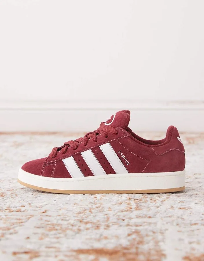 adidas Originals Campus 00s sneakers in burgundy and white - Image 2