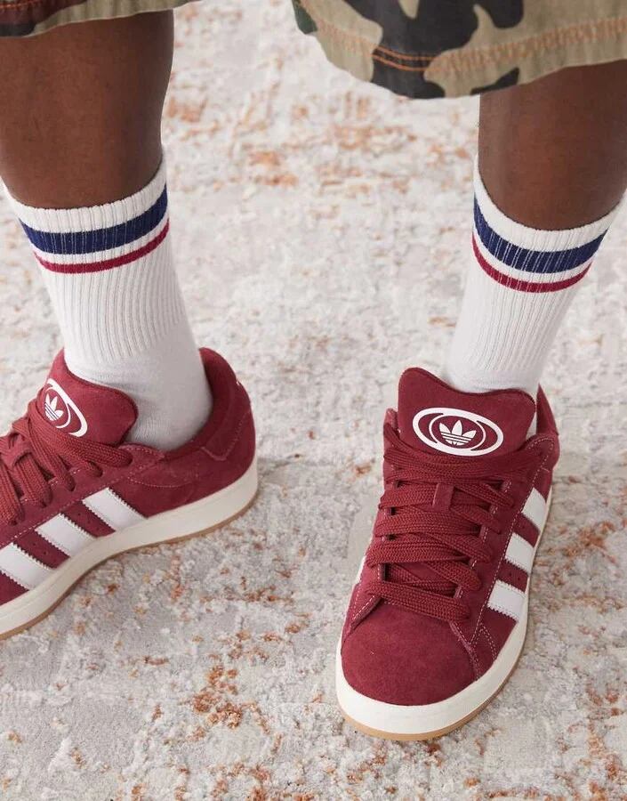 adidas Originals Campus 00s sneakers in burgundy and white - Image 3