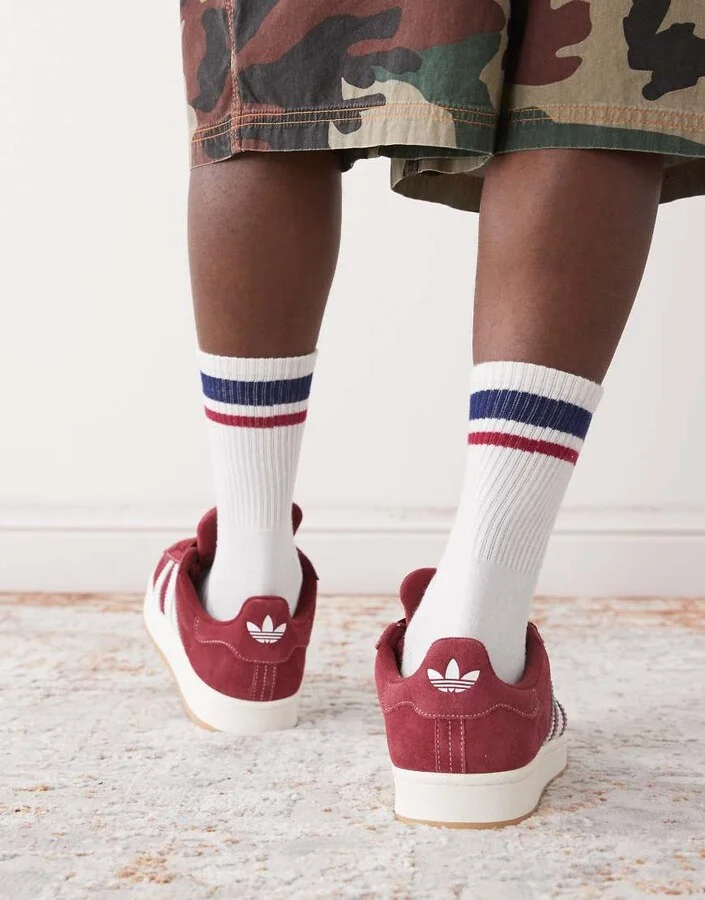 adidas Originals Campus 00s sneakers in burgundy and white - Image 4