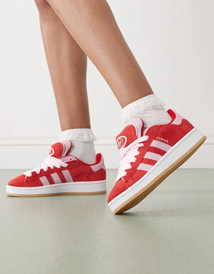 adidas Originals Campus 00s sneakers in dark red and pink