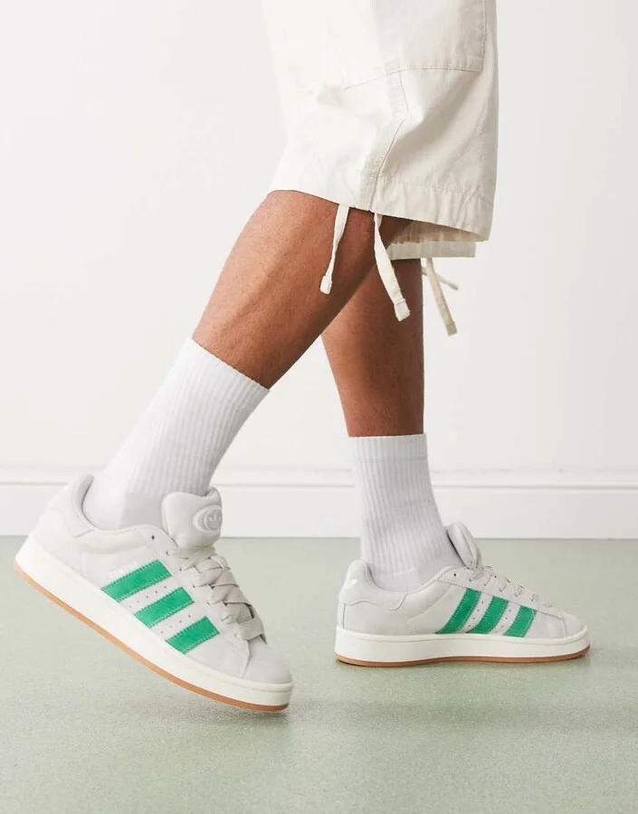adidas Originals Campus 00s sneakers in gray and green - Image 3