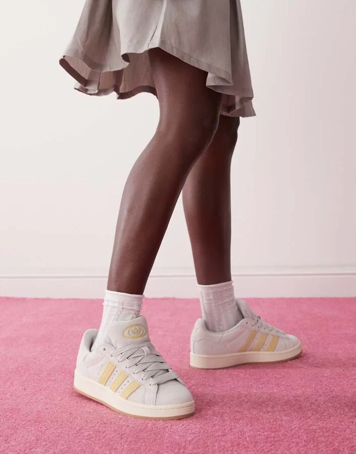 adidas Originals Campus 00s sneakers in gray and yellow - Image 4