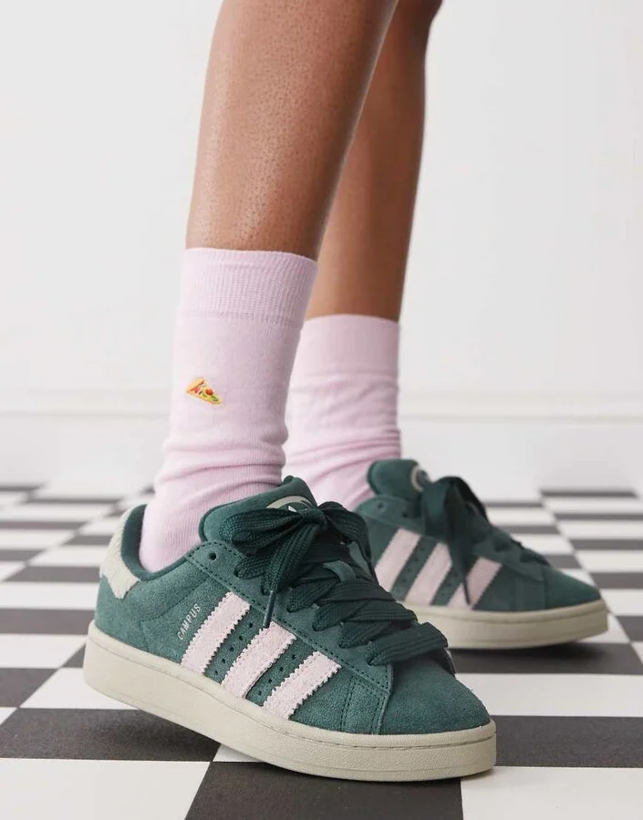 adidas Originals Campus 00s sneakers in green and pink - Image 2