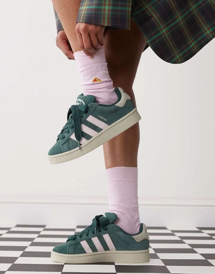 adidas Originals Campus 00s sneakers in green and pink