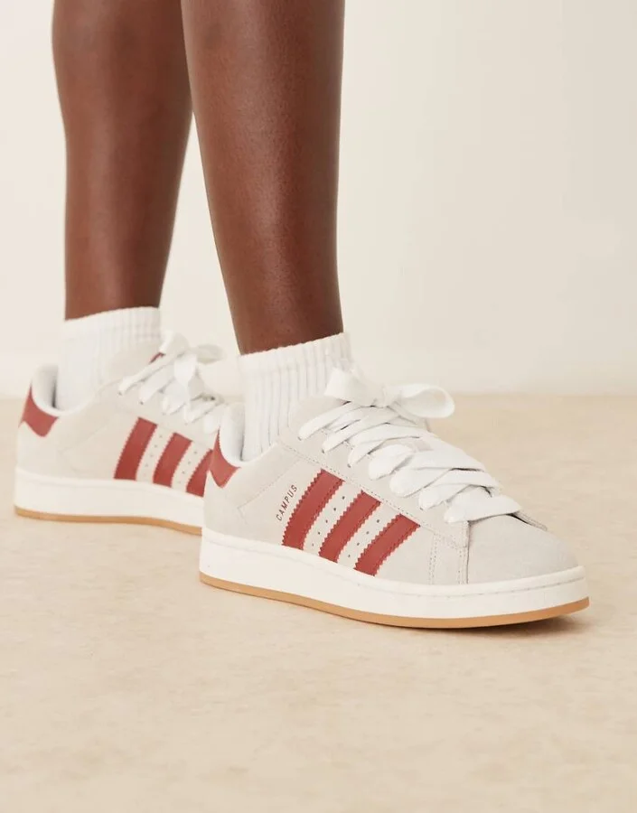 adidas Originals Campus 00s sneakers in white and burgundy