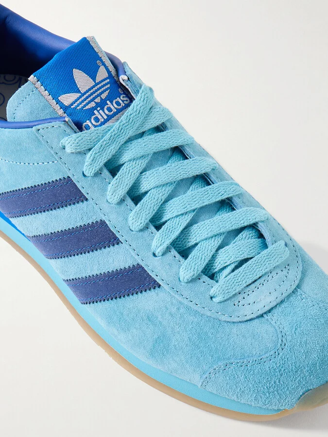 adidas Originals - Country Japan Suede Sneakers - Blue - Image 4
