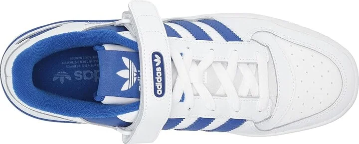 adidas Originals Forum Low Men's Basketball Shoes Footwear White/Footwear White/Team Royal Blue : 10.5 D - Medium, Synthetic/Leather - Image 2