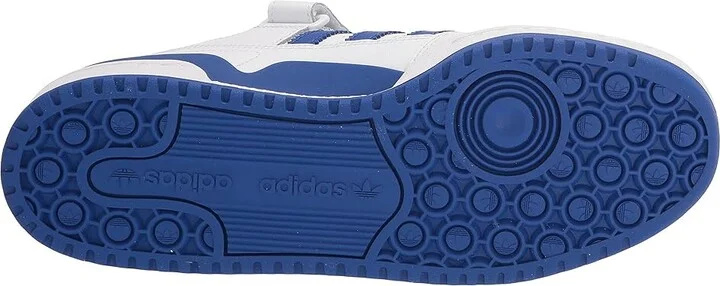 adidas Originals Forum Low Men's Basketball Shoes Footwear White/Footwear White/Team Royal Blue : 10.5 D - Medium, Synthetic/Leather - Image 3