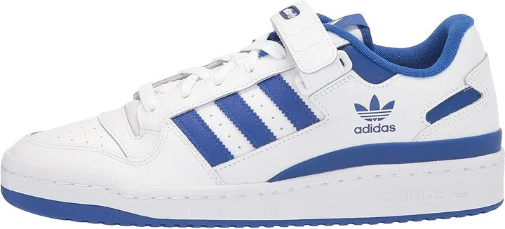 adidas Originals Forum Low Men's Basketball Shoes Footwear White/Footwear White/Team Royal Blue : 10.5 D - Medium, Synthetic/Leather - Image 6